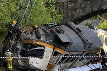 Acidente ferroviário na Galiza faz várias vítimas