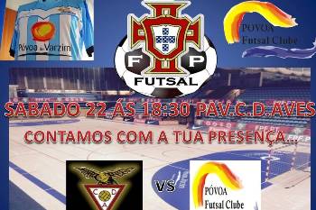 Póvoa Futsal vai a Vila das Aves à procura dos três pontos
