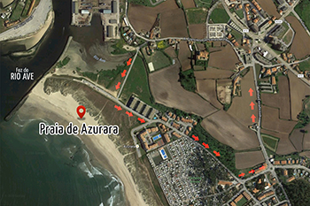 Atenção: acessos à praia de Azurara com sentido único a partir de hoje